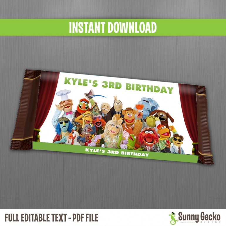 Muppets Birthday Chocolate Wrappers